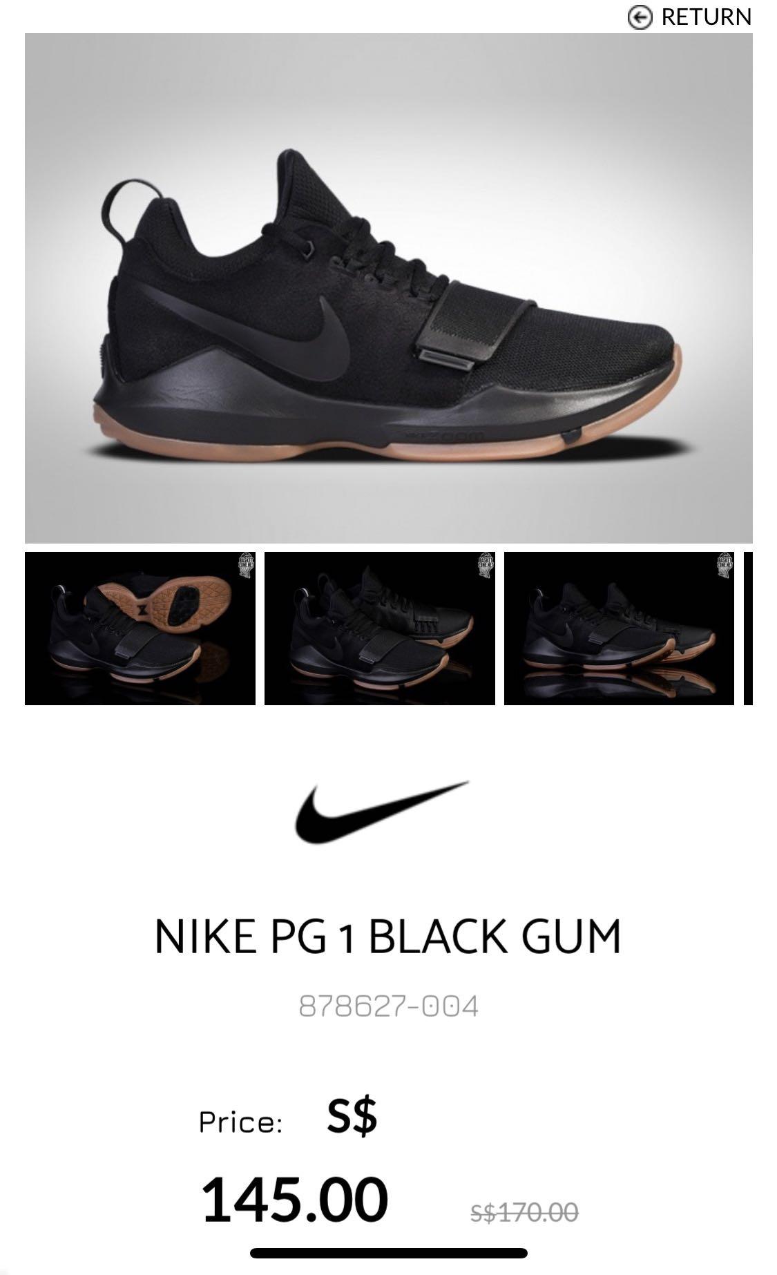 paul george 1 black gum