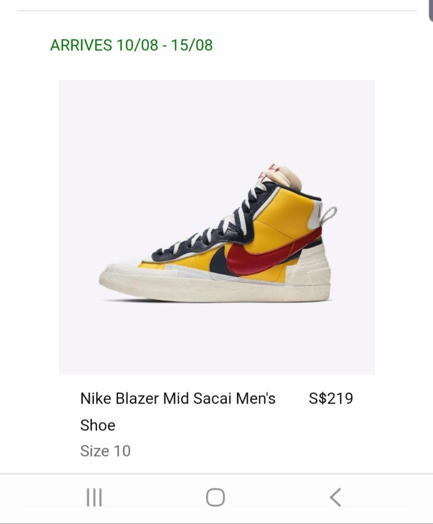 Nike Sacai Blazer High Yellow Snow 