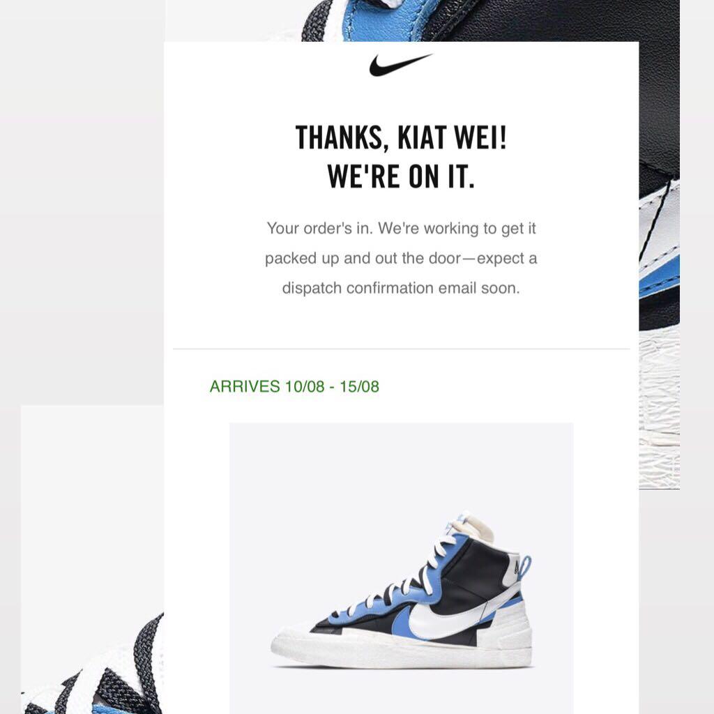 Nike Sacai Blazer Mid, Men's Fashion 