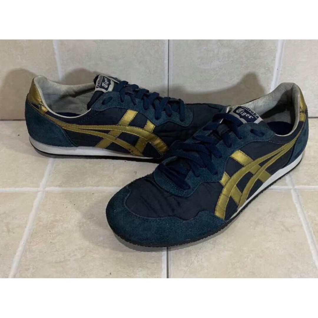 onitsuka tiger serrano navy gold