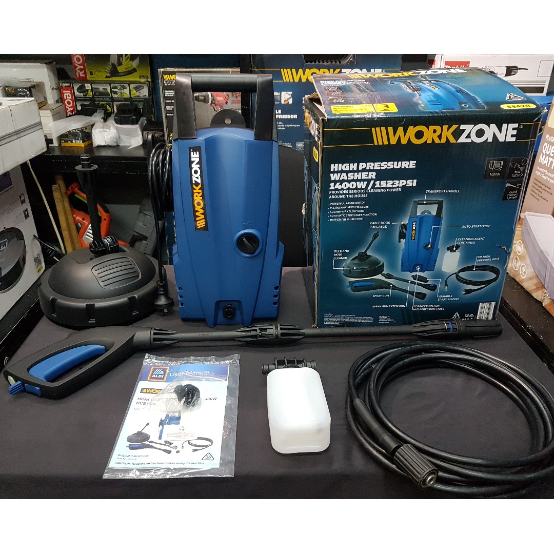Pressure Washer 1400W Workzone, Furniture & Home Living, Cleaning