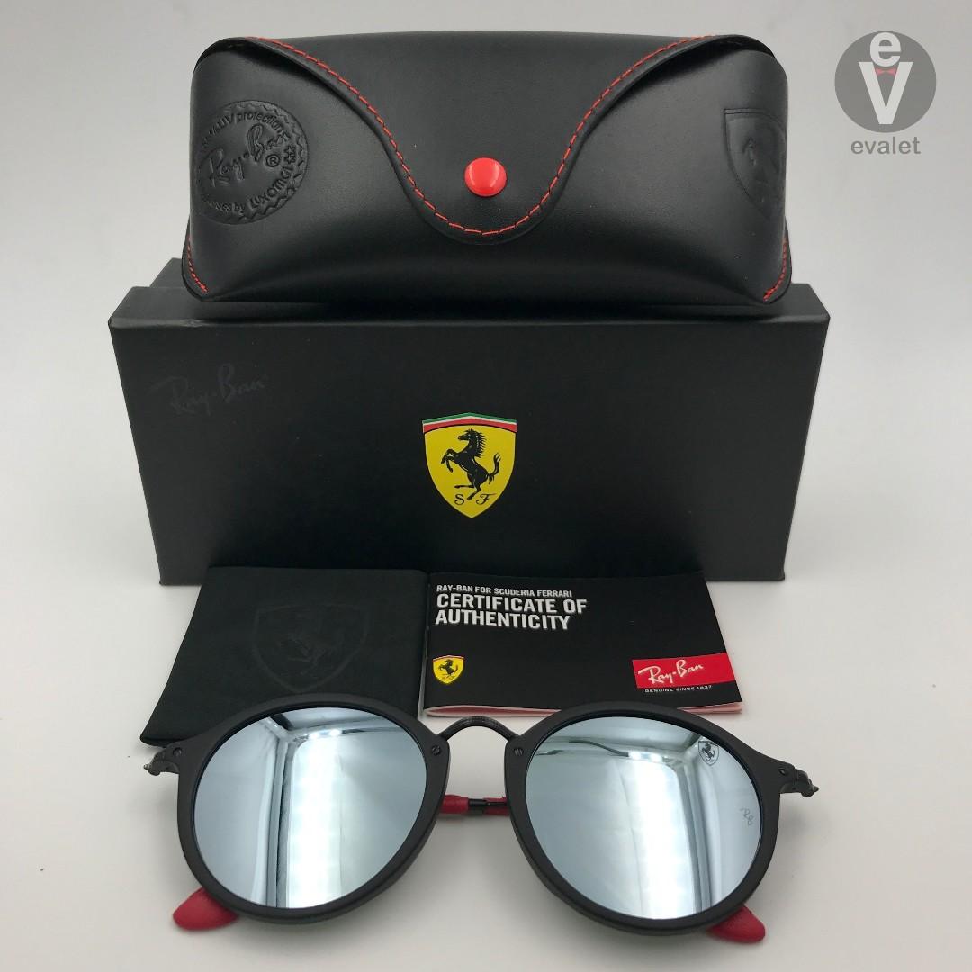 RayBan 2447MF-F61430 SCUDERIA FERRARI COLLECTION SUNGLASSES, Men's