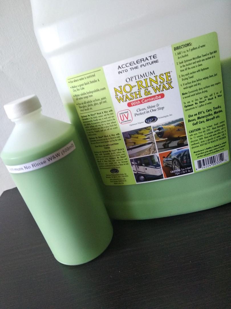 500ml Concentrate Opt Optimum No Rinse Wash Wax In Unlabelled