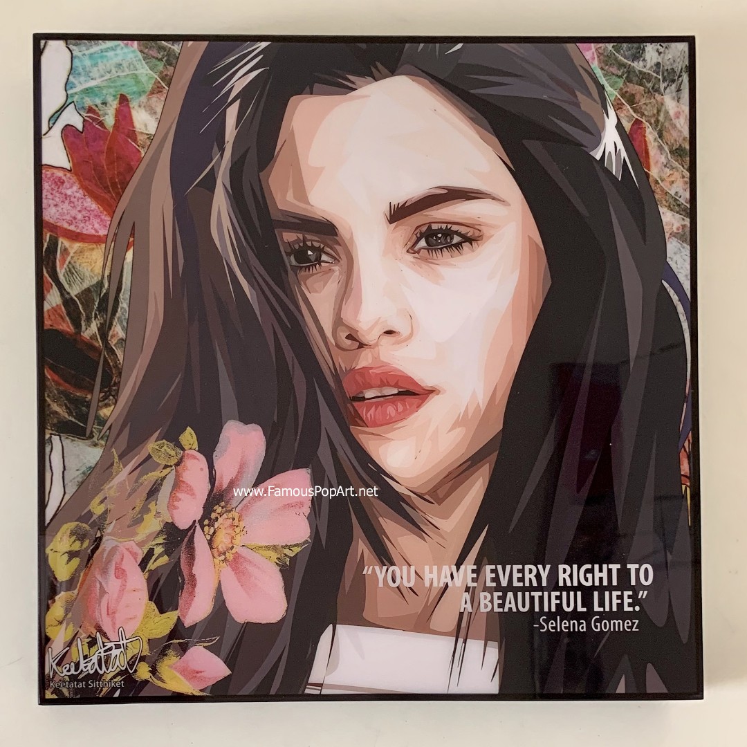 Selena Gomez Popart Wall Portrait Pop Art Furniture Home Decor