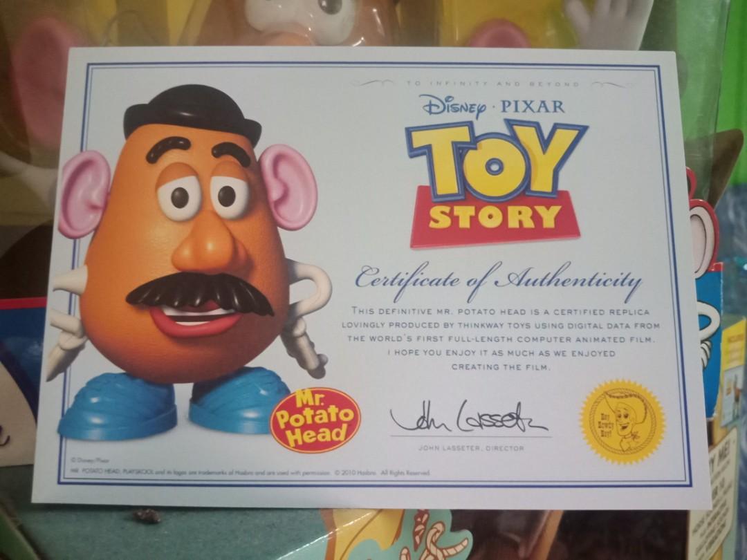 Toy Story Certificate Card Mr Potato Head, Hobbies & Toys, Collectibles