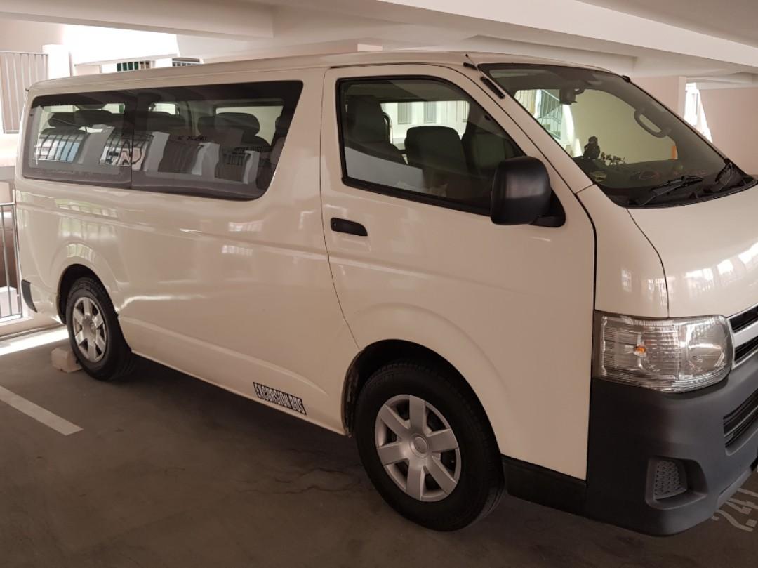 Toyota Hiace Van Minibus Passenger Charter 11 Seater Service Pa Pc Cb Excursion Workers Staff Private Hire Bus Low Price And Easy Booking Call Whatsapp Now Home Services Movers Delivery On Carousell