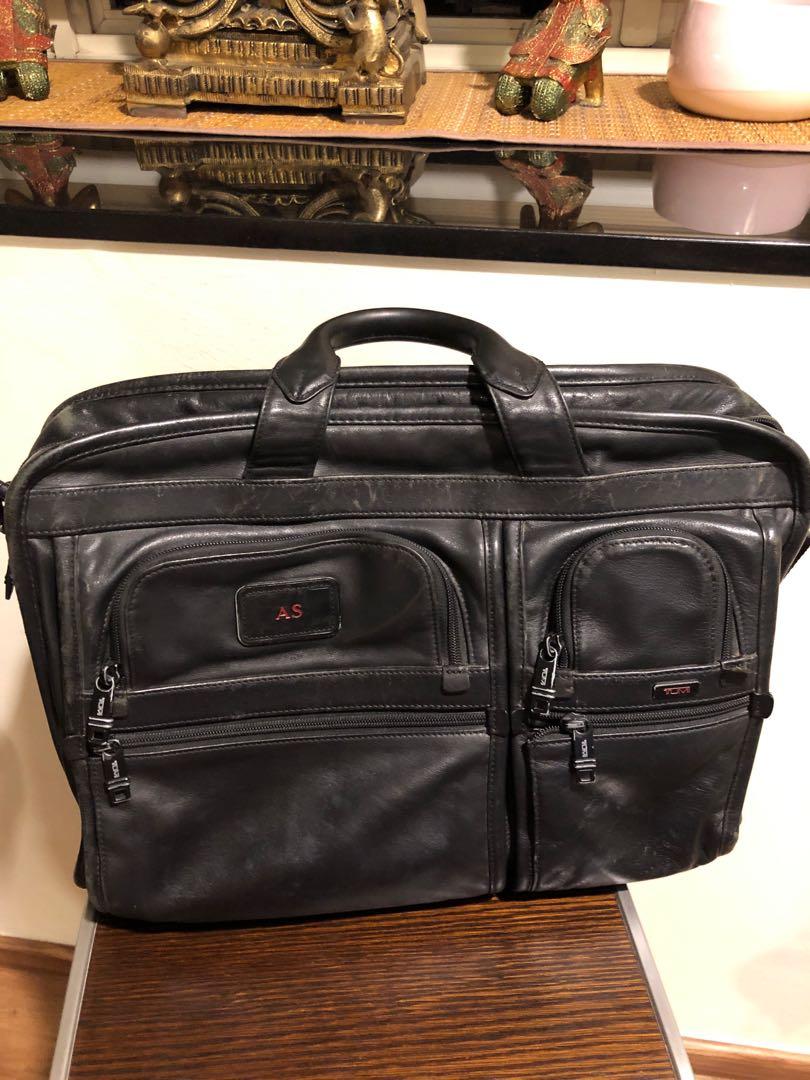 Tumi leather laptop bag, Men's Fashion, Bags, Belt bags, Clutches and
