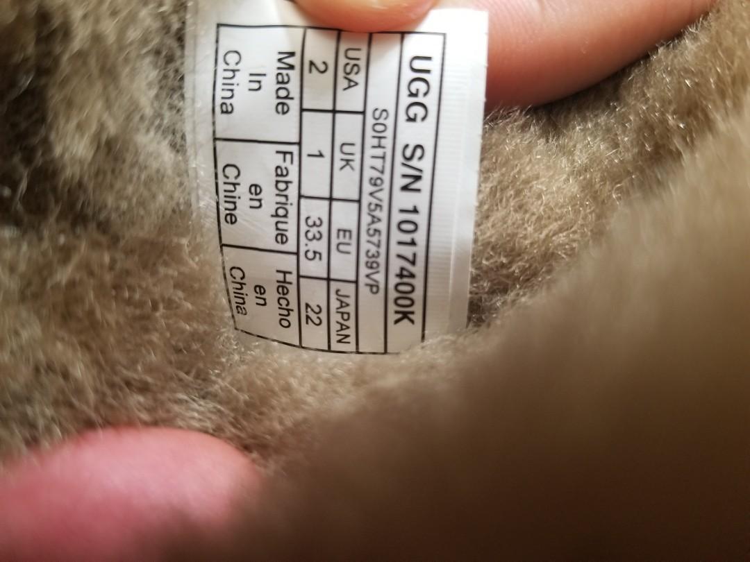 UGG Winter Boots (Category: Babies & Kids Fashion) located in Singapore. Submitted by moomoomonster (Listing ID 244635649, Image 2). Description: Brand new UGG winter boots. Bought from USA but too small for the kids. Never worn. USA size 2..