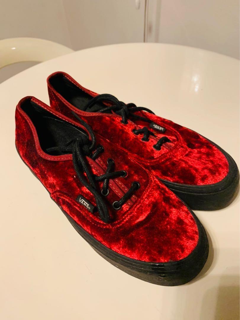 vans velvet shoes