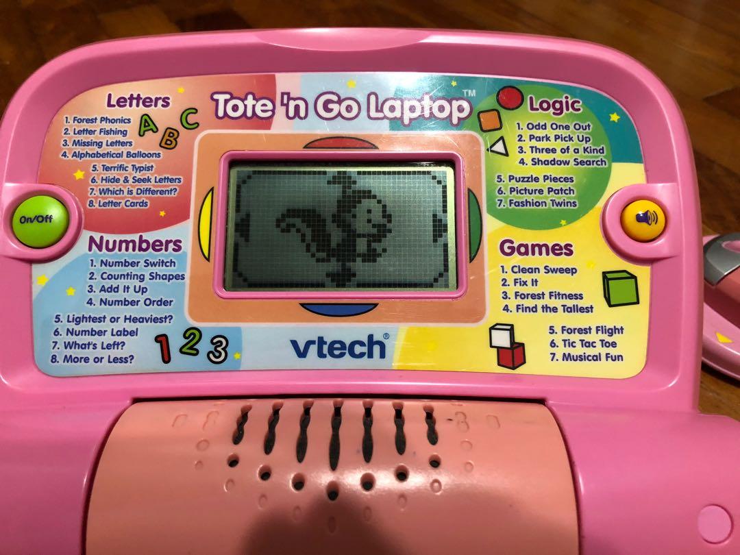VTECH TOTE 'N GO PINK EDUCATIONAL LAPTOP