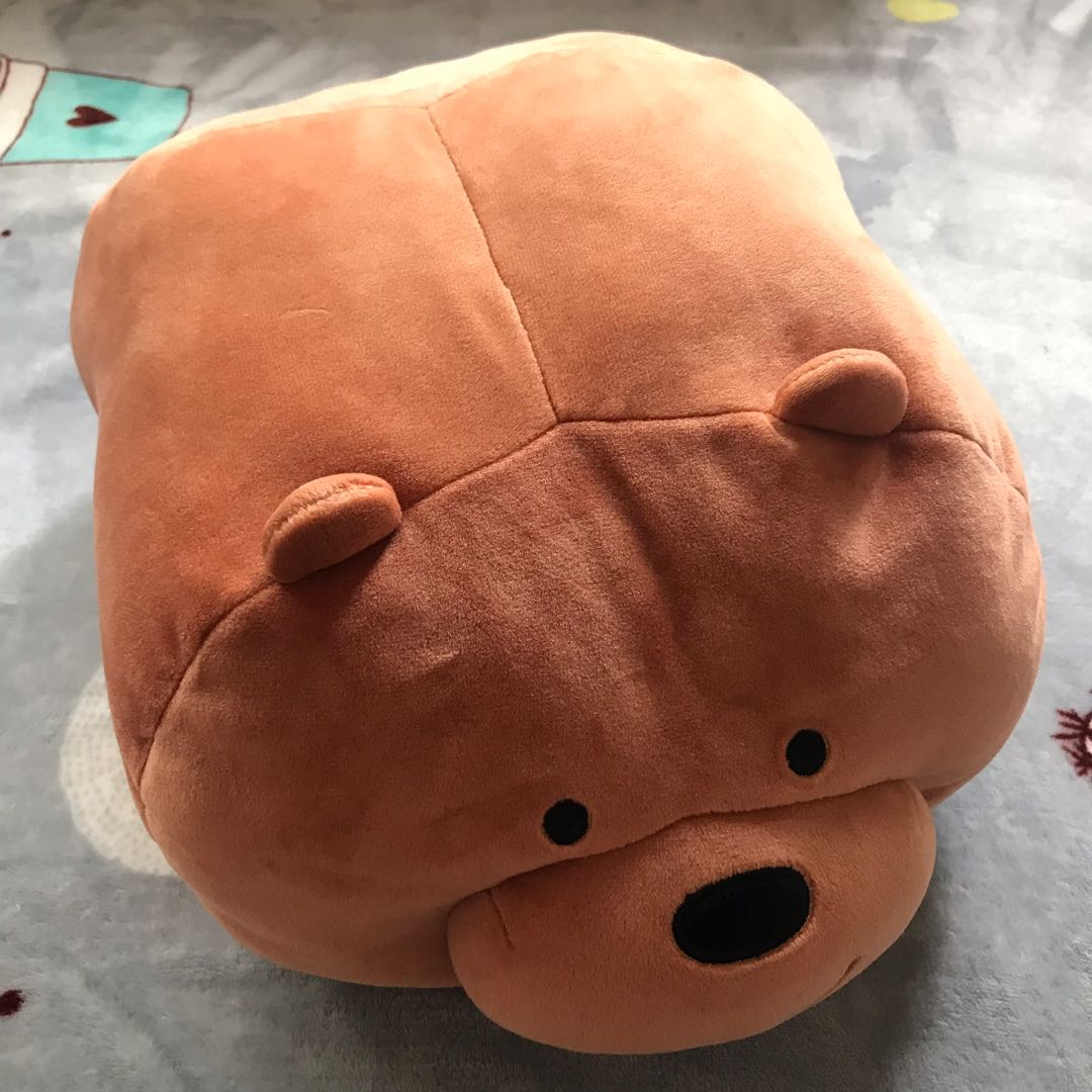 Bn We Bare Bear Grizzly Pillow Hand Warmer Arm Hole Cushion