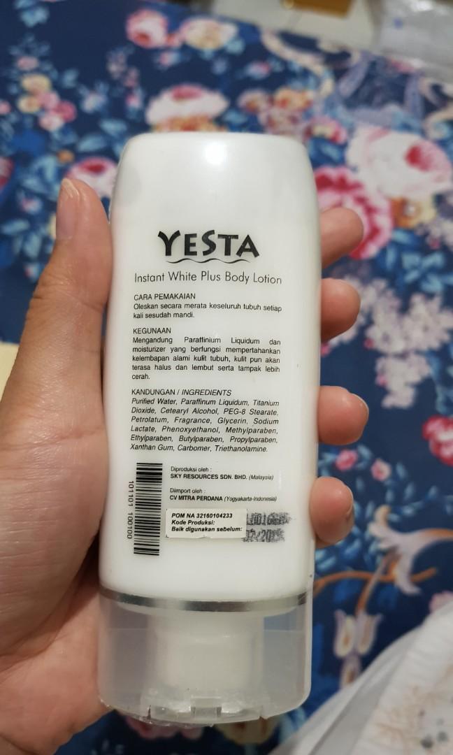 Yesta Instant White Plus Body Lotion, Kesehatan & Kecantikan, Kulit ...