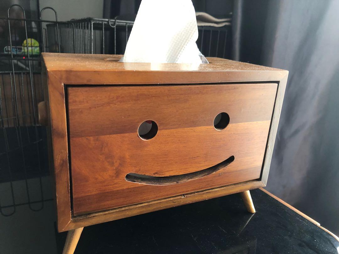 Teak sales tissue box