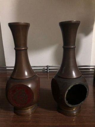 Antique Brass jars