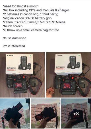 canon 700D (willing to let go all for 750)