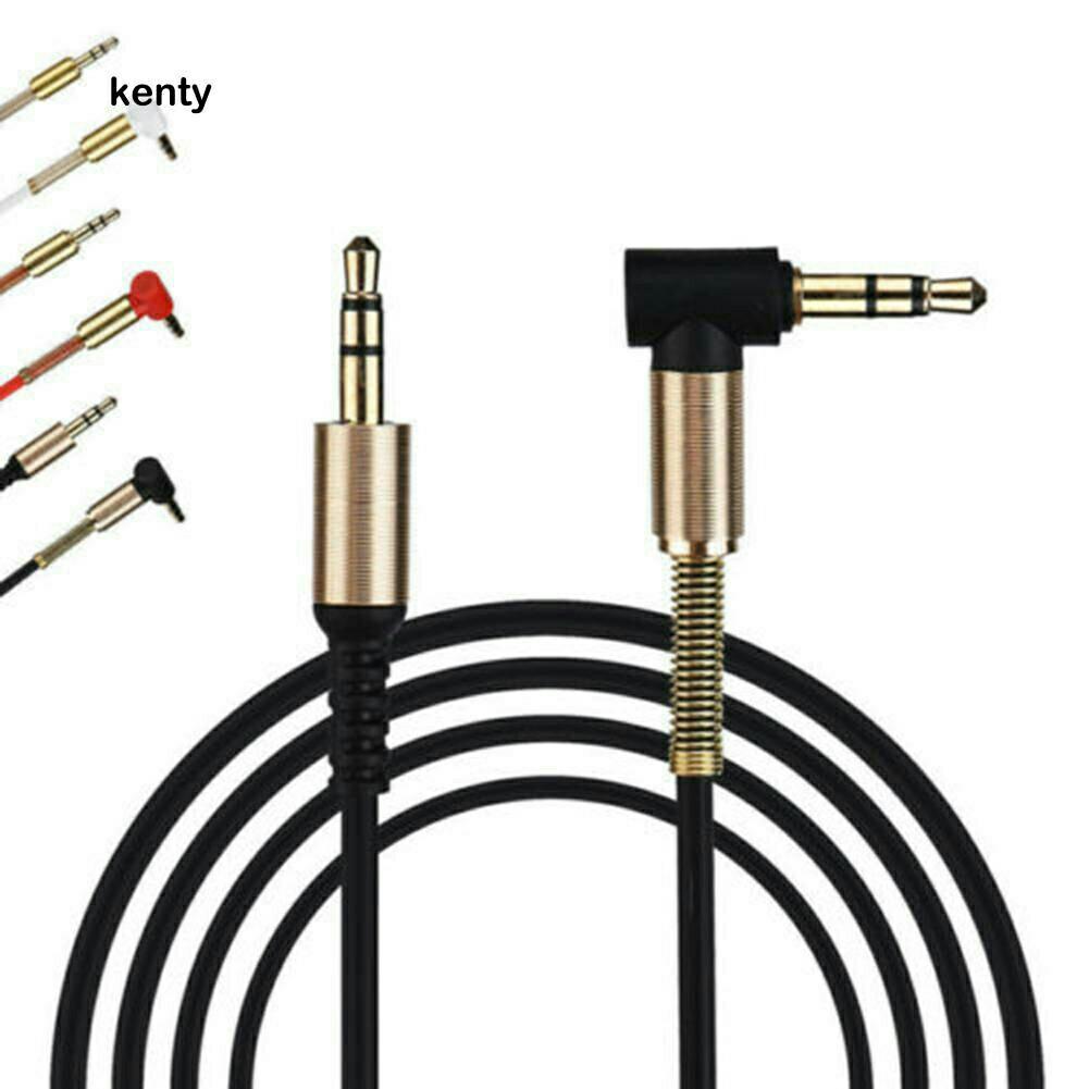 1m 3.5mm Jack Car Audio Cable Male To Male LShape Right Angle