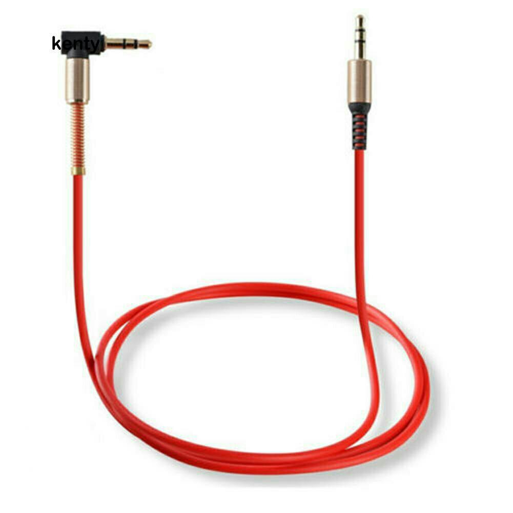 1m 3.5mm Jack Car Audio Cable Male To Male LShape Right Angle