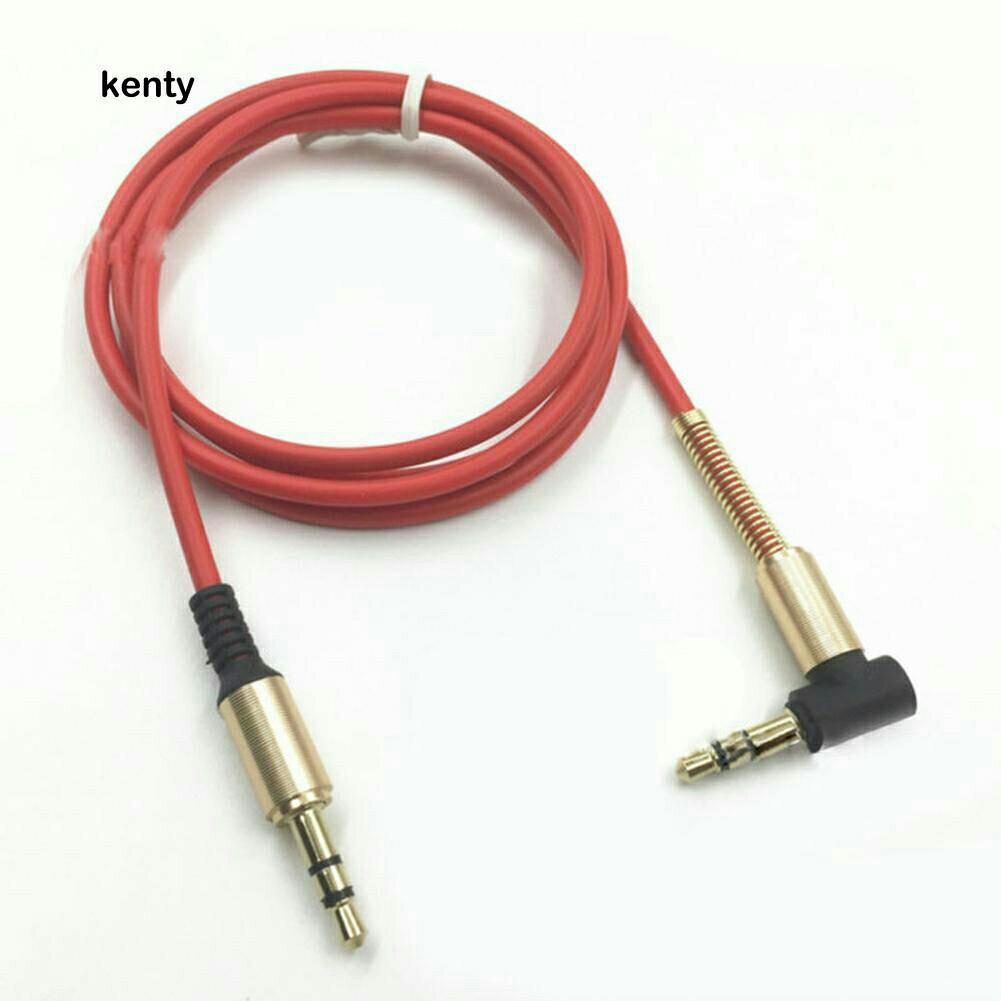 1m 3.5mm Jack Car Audio Cable Male To Male LShape Right Angle