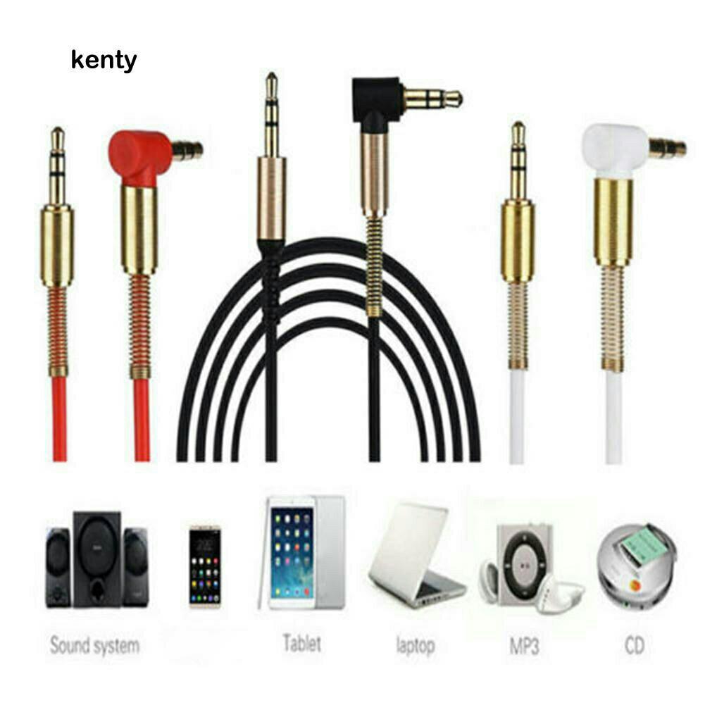 1m 3.5mm Jack Car Audio Cable Male To Male LShape Right Angle