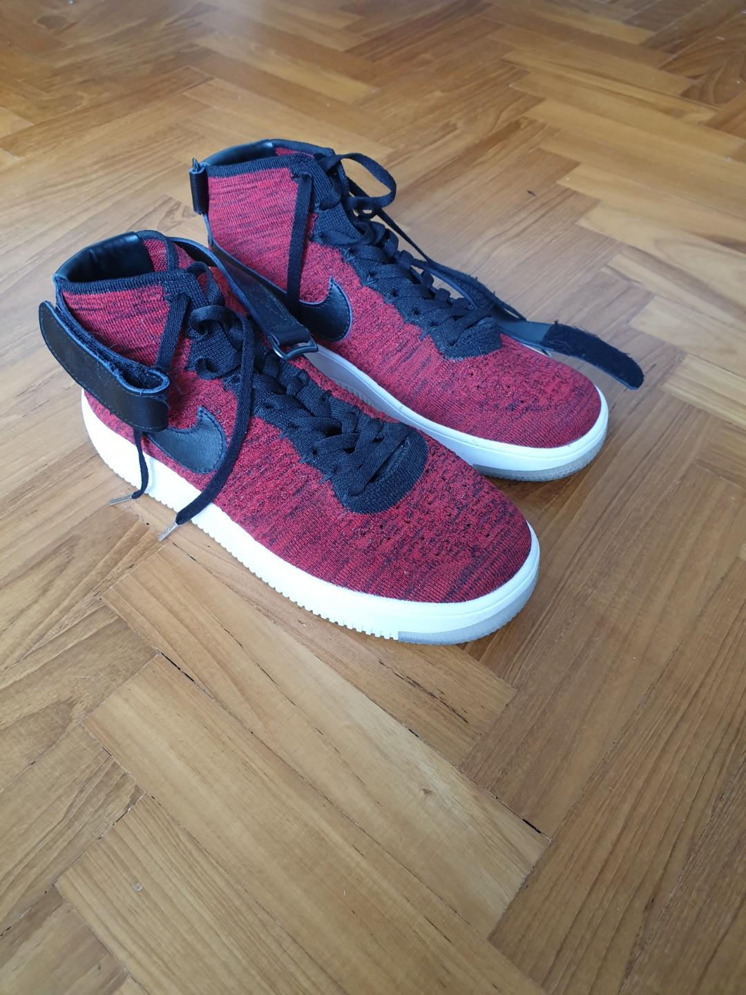 Nike air force 1 ultra flyknit mid red sale