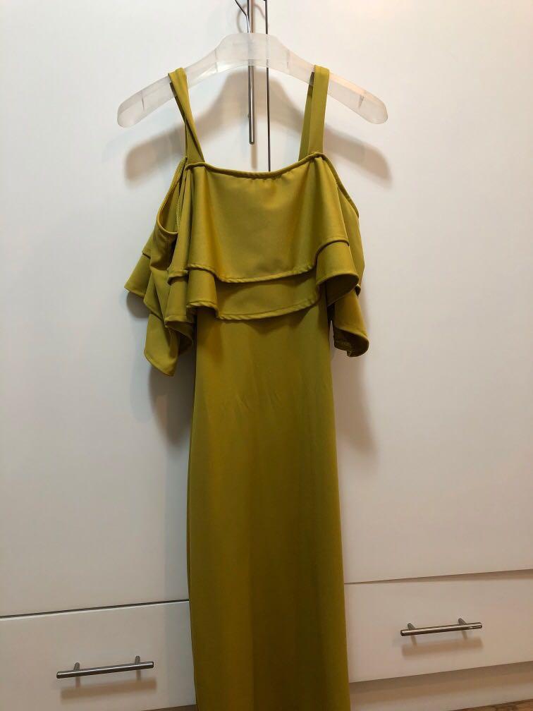apple green formal dress