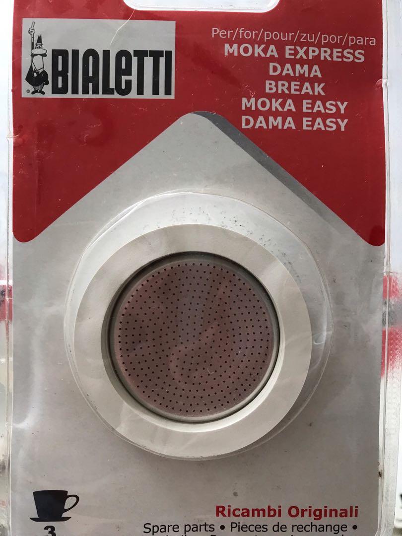 BIALETTI FILTER WITH GASKETS 3 4 CUP MOKA EXPRESS TIMER ESPRESSO COFFEE MAKER