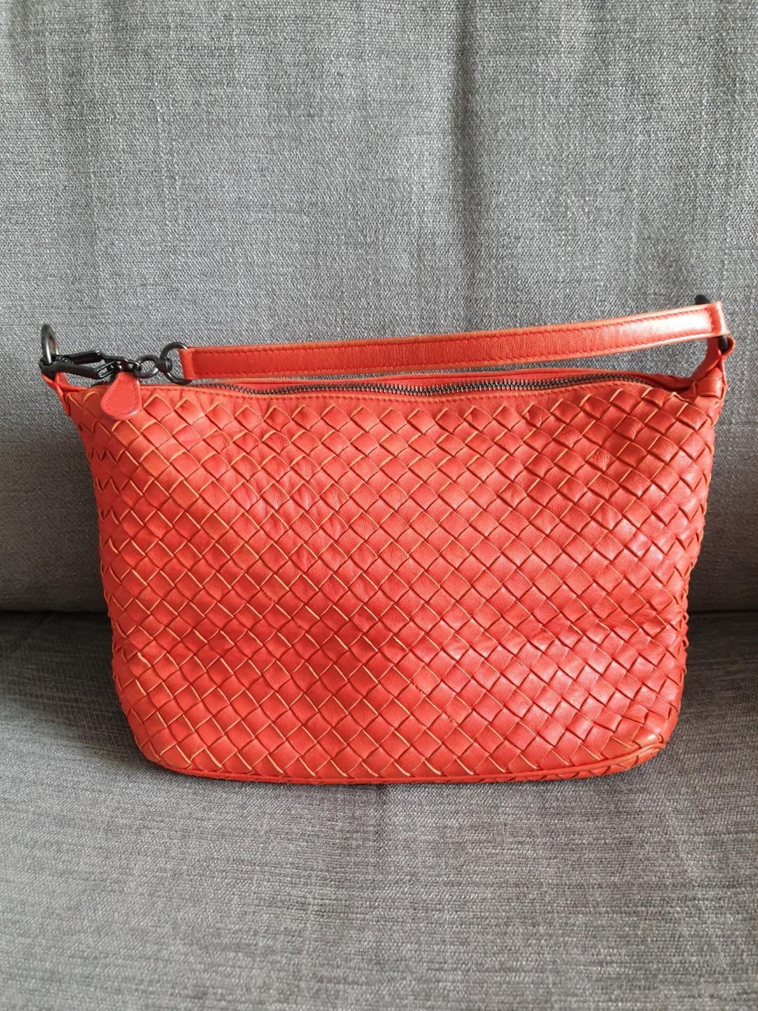 Bottega Veneta Red Orange Handbag