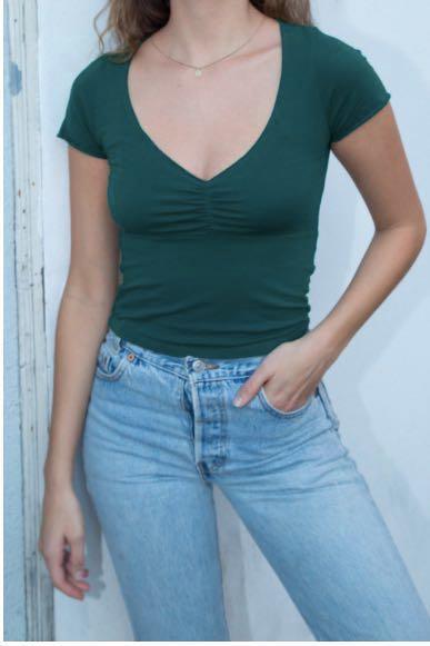 Brandy Melville Emerald Gina Top Women S Fashion Tops Other Tops On Carousell