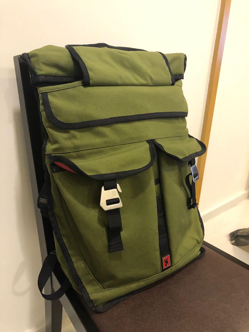 chrome roll top backpack