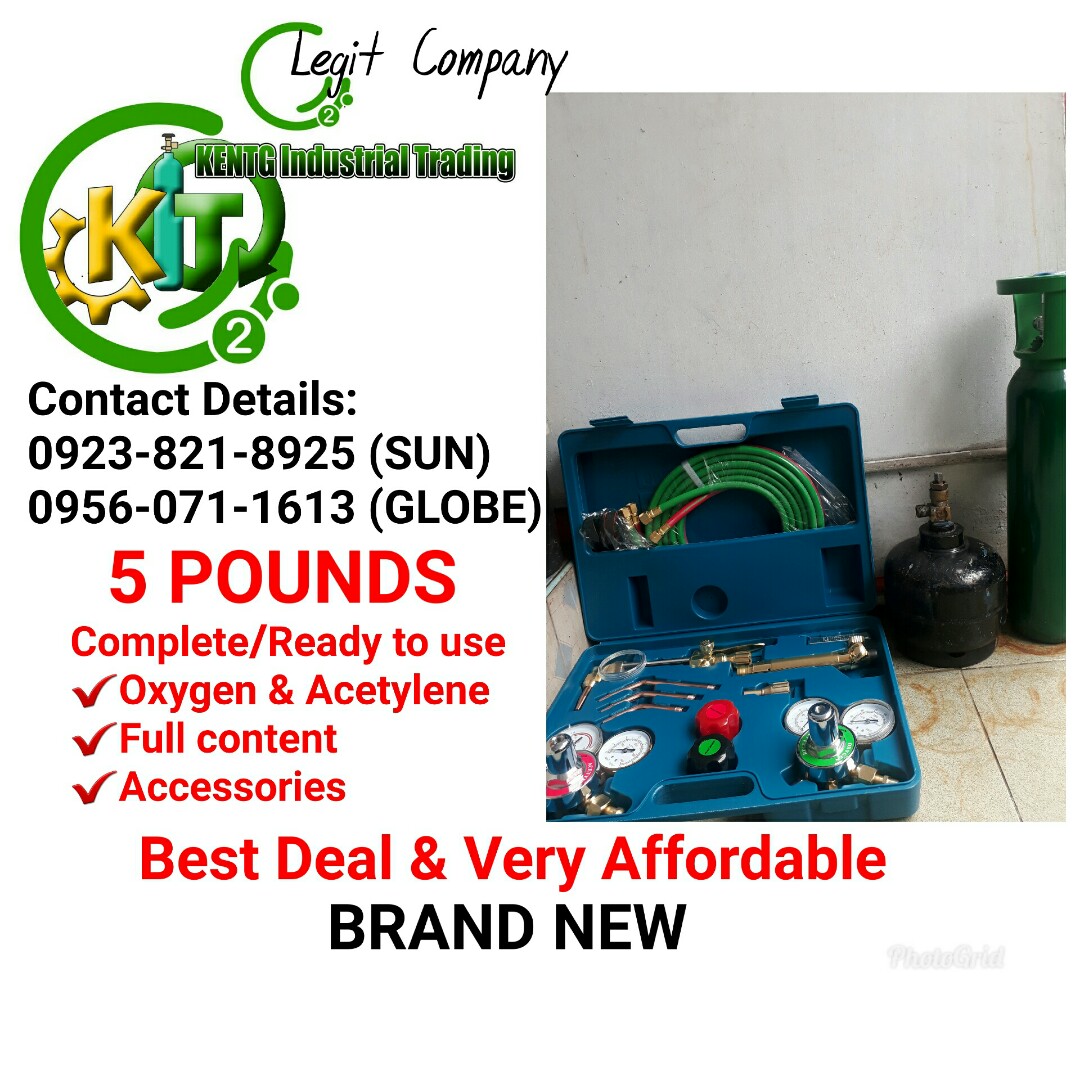 🚛Delivery 5 pounds Oxygen and acetylene tank set Rent Refill Sell