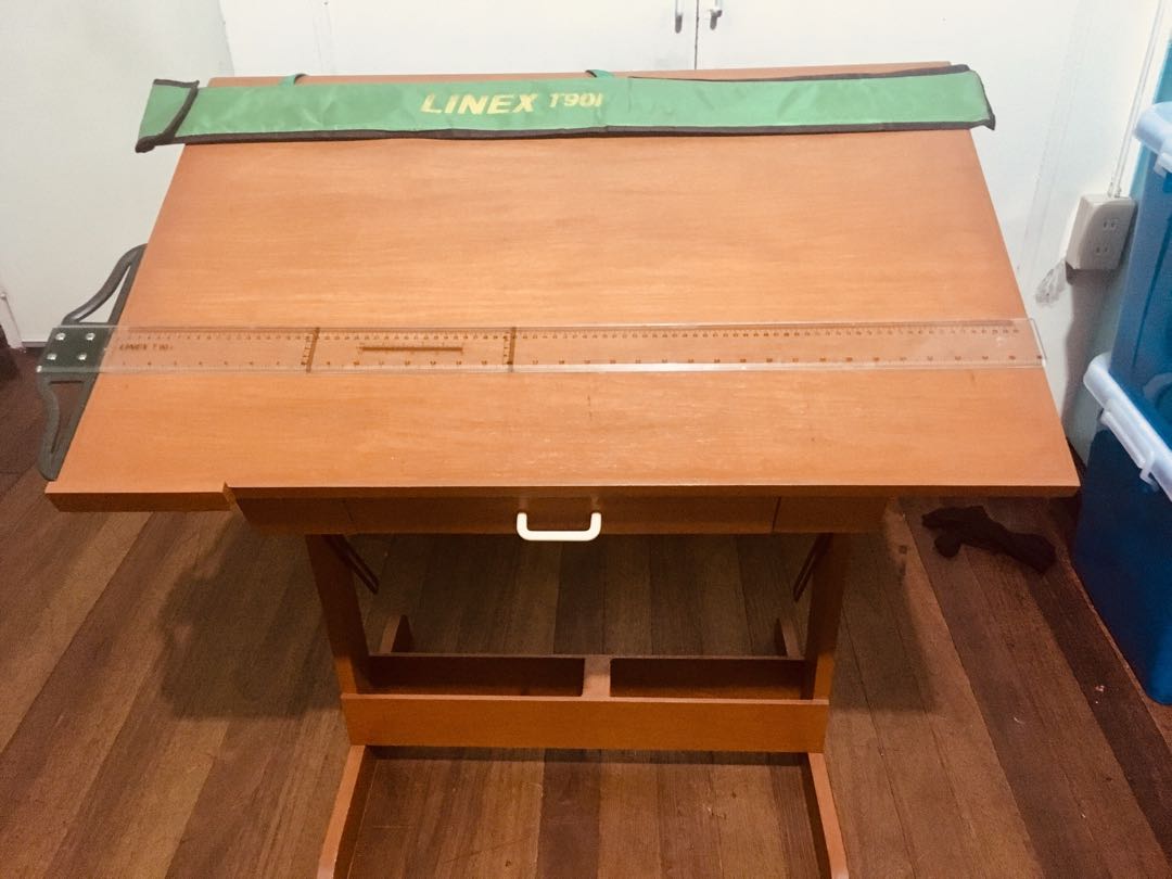 Drafting Table with T-Square, Furniture & Home Living, Furniture ...