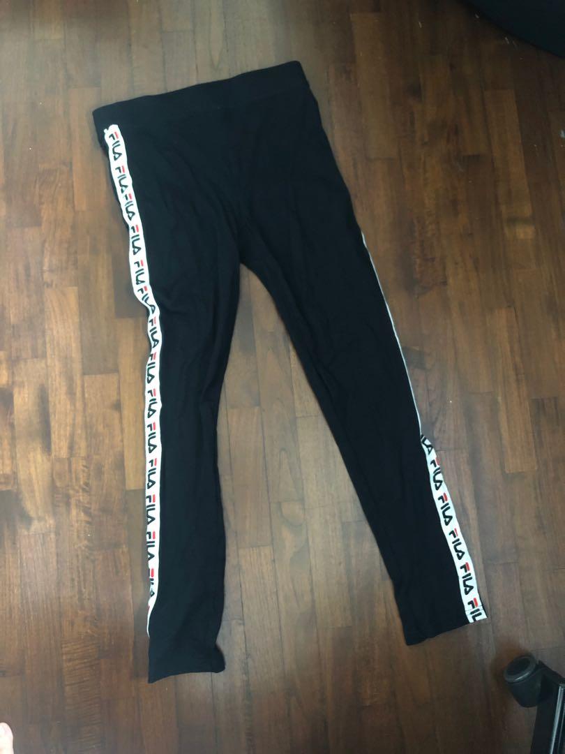 fila side tape leggings / trackpants 