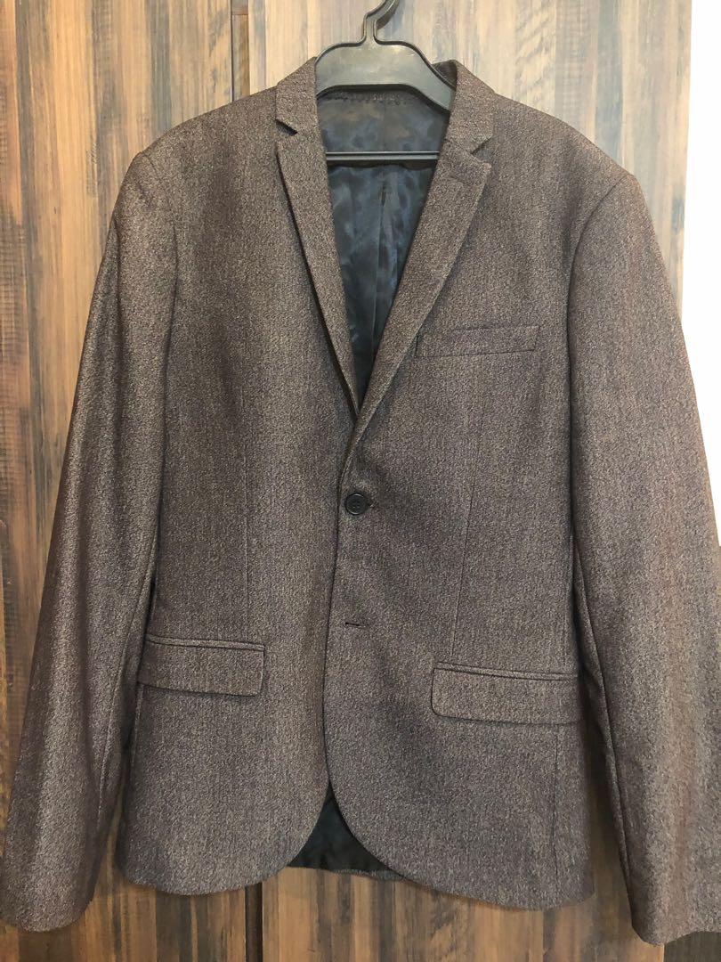 Maroon blazer h&m clearance