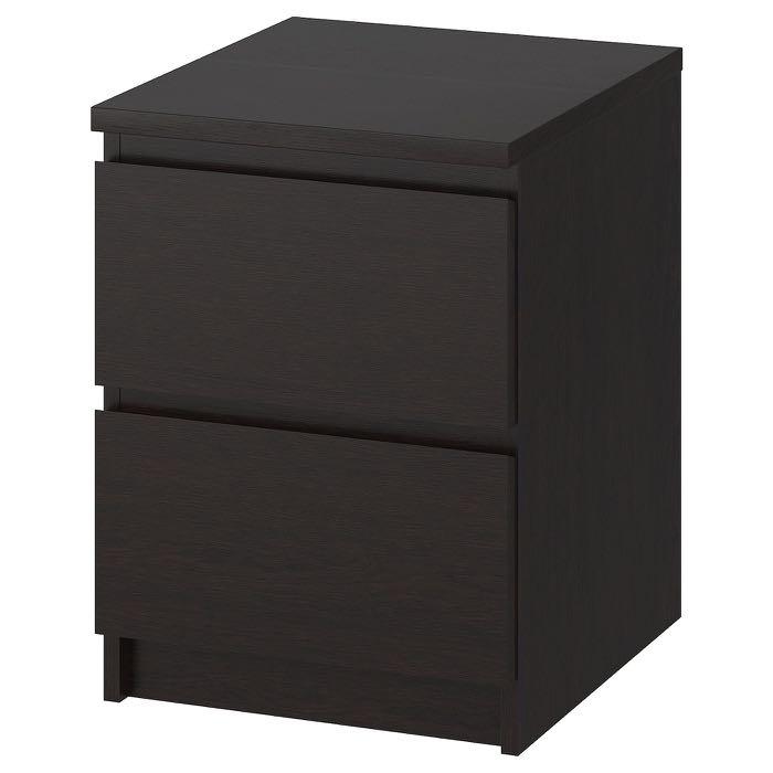 2x Ikea Malm Bedside Table On Carousell
