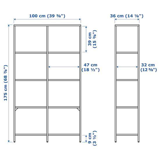 IKEA Detolf Glass Door Tall Dimensions Drawings, 46 OFF