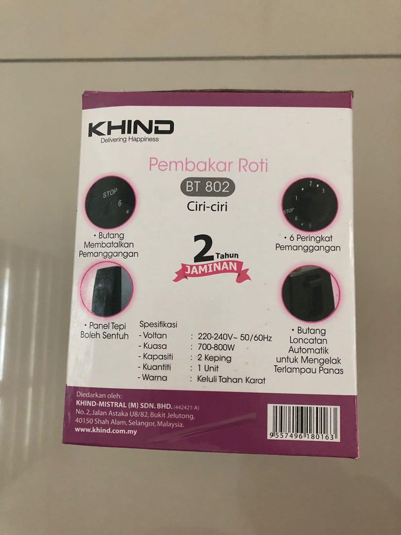 Khind bread toaster, TV & Home Appliances, Kitchen Appliances, Ovens