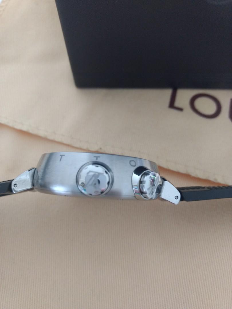 Louis+Vuitton+Tambour+Diving+Q1031+Stainless+Steel+300m+Automatic+