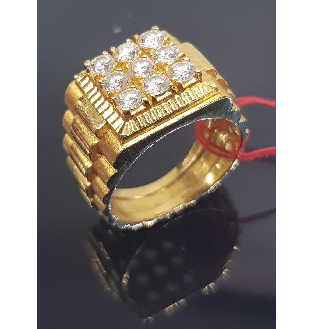 Gold ring hot sale 916 man