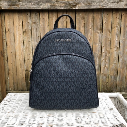 Michael Kors Abbey Medium Backpack in Signature Admiral, Luxury, Bags