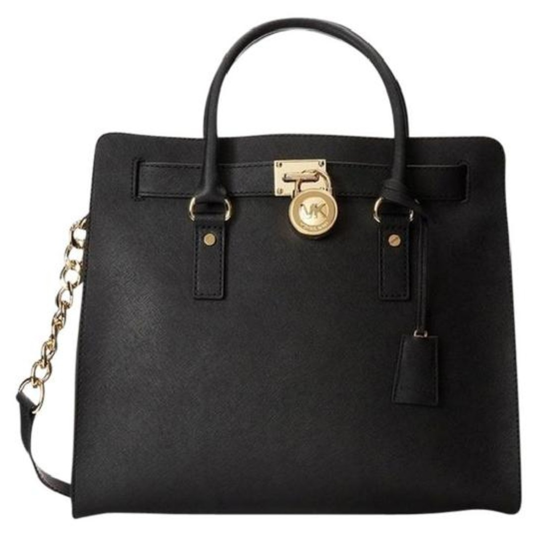 Michael kors black purse with lock store