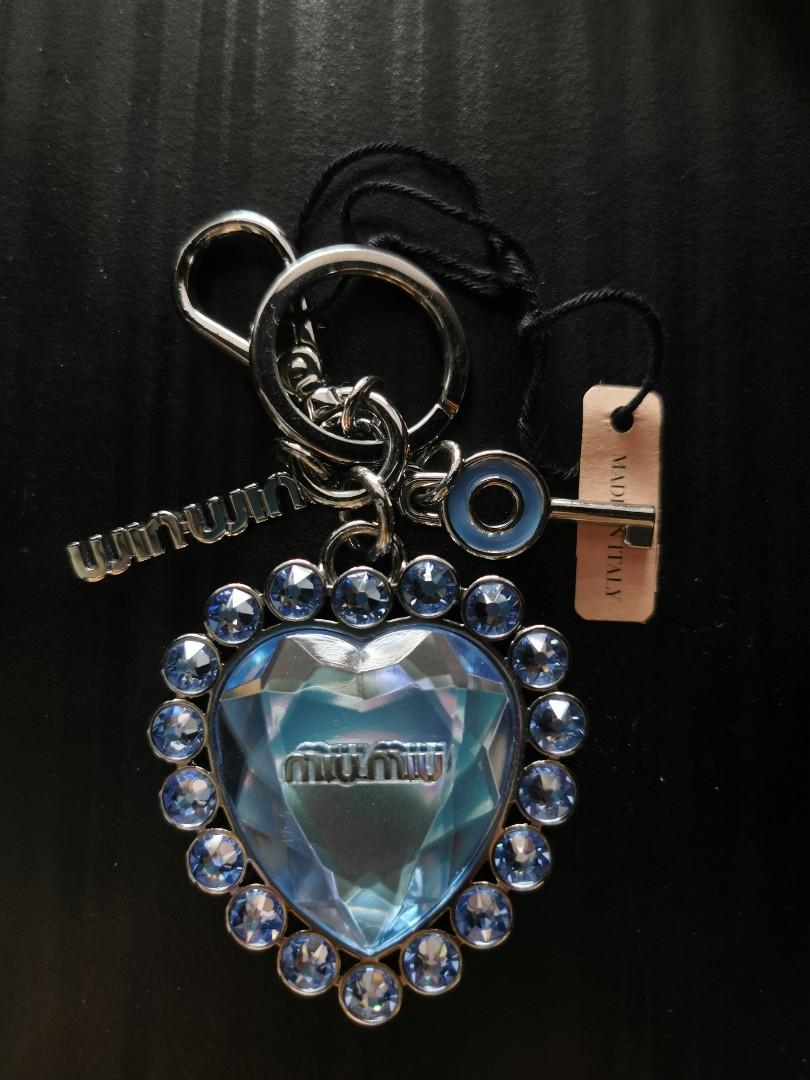 Miu Miu Keyring Keychain Miumiu Crystal Heart Motif 5ap514 Baltico Blue Based Silver Metal Luxury Accessories Others On Carousell Miu Miu Keyring Keychain Miumiu Crystal Heart Motif 5ap514 Baltico Blue Based Silver Metal Luxury Accessories Others On Carousell