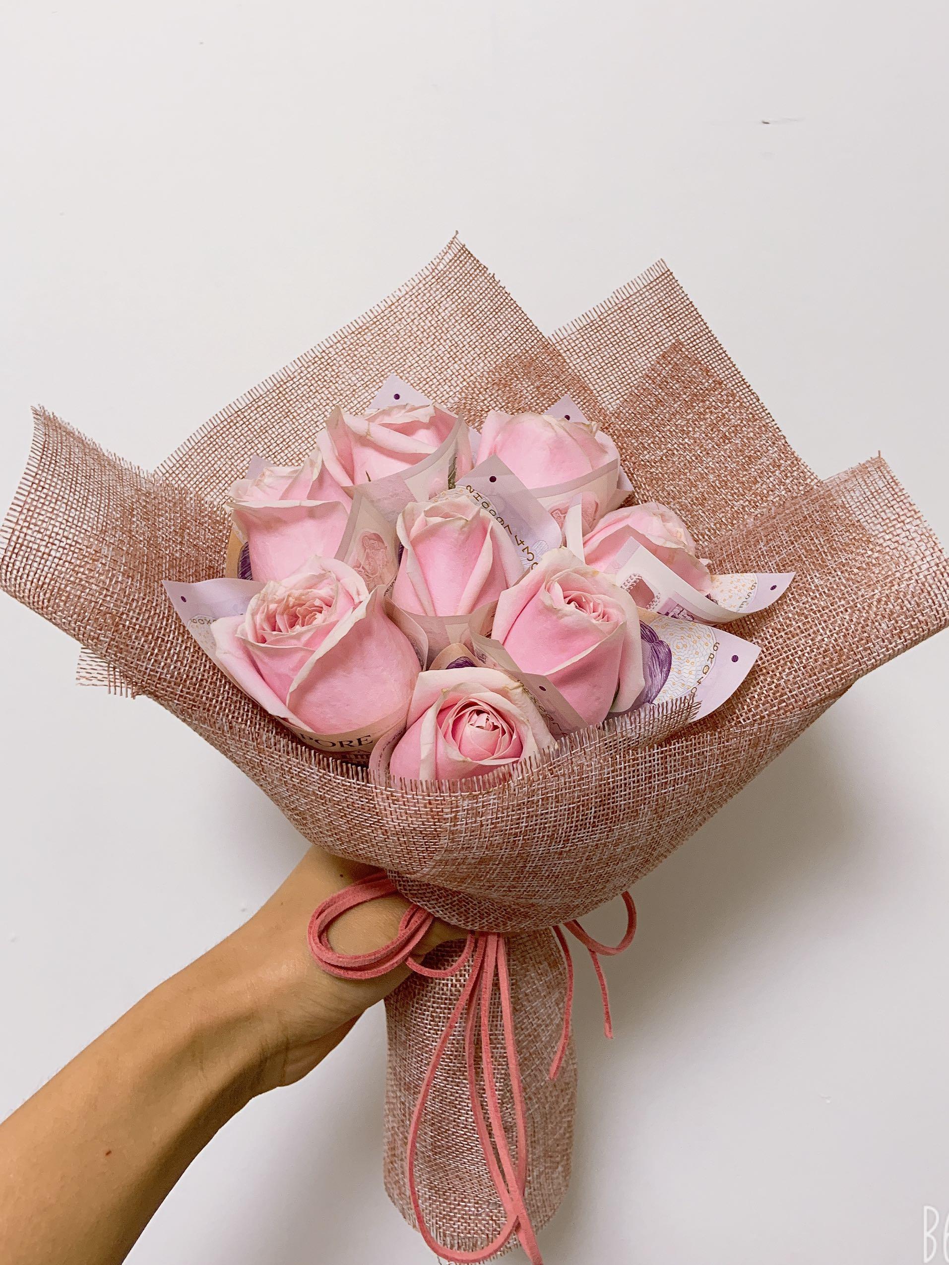 Money Rose Bouquet Gardening Flowers Bouquets On Carousell