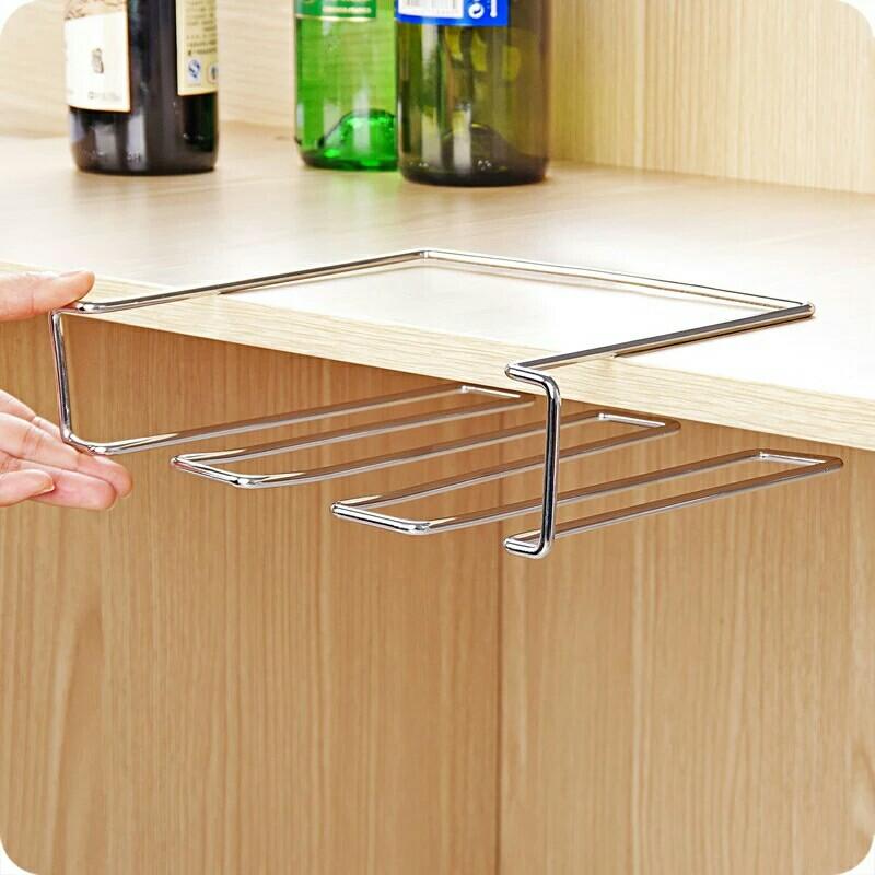 New Stainless Steel Wine Glass Holder Under Cabinet Wall Wine Rack Storage Organizer Stemware Racks 3 Row Hanger Shelf Holder Furniture Others On Carousell
