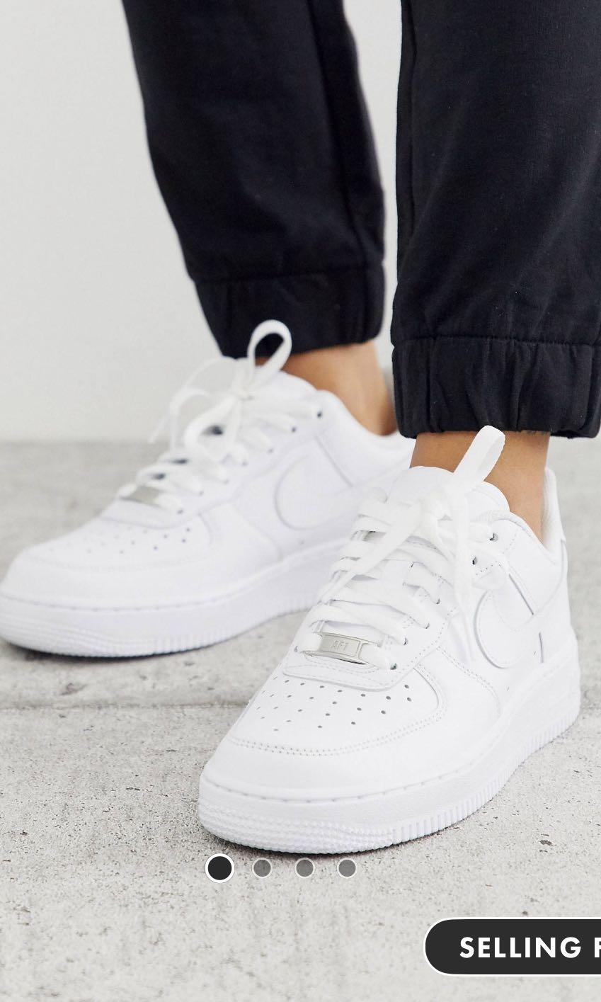 Nike air force 1 white trainers sale