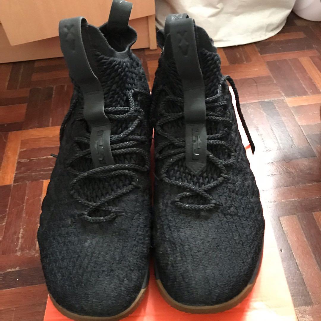 Lebron 15 black gum on feet new arrivals