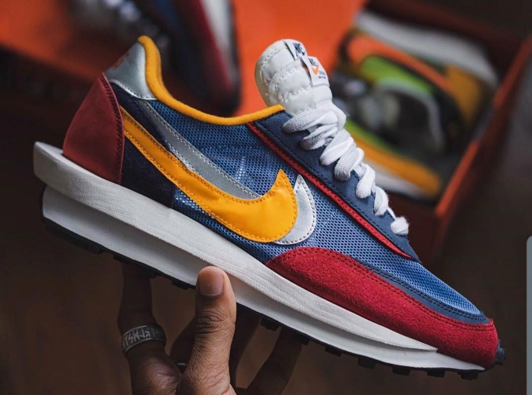 Nike waffle sacai blue multi Men s Fashion Footwear Sneakers on Carousell