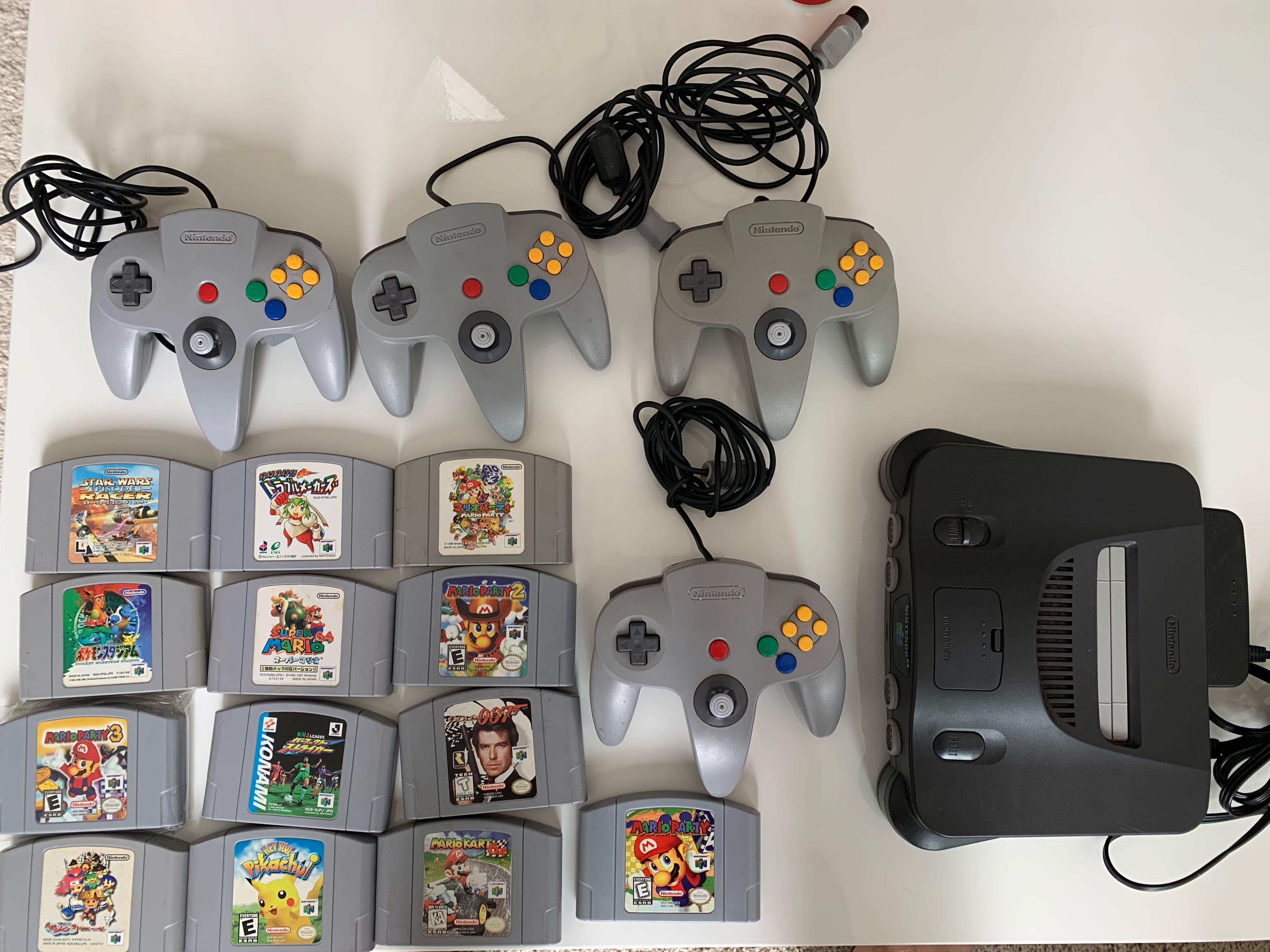 Nintendo 64 cheap with 4 controllers