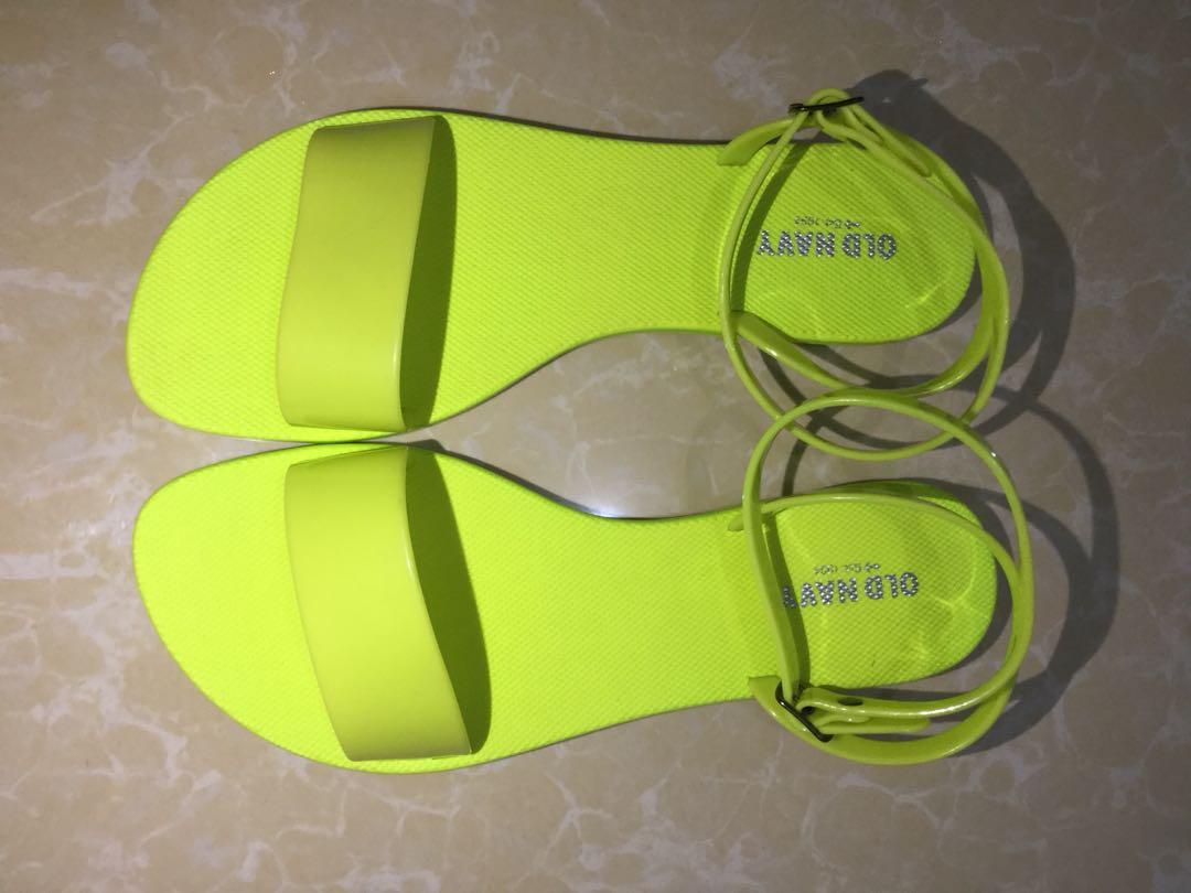 neon green sandals
