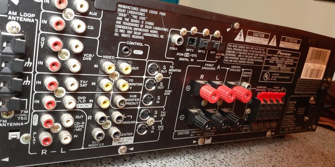 Pioneer Elite VSX d509s 5.1 AV receiver, Audio, Soundbars, Speakers