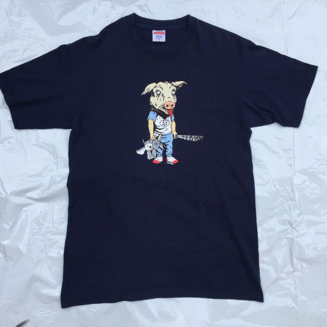 PO Supreme Sean Cliver Kid in a Knife and Pig Face Blue Men s Fashion Tops Sets Formal Shirts on Carousell